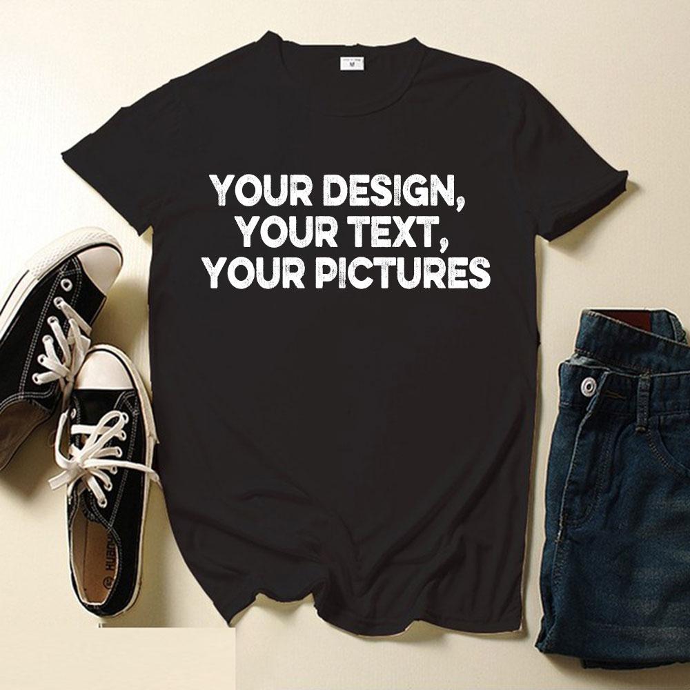 2026 Custom Text Men Tshirt Personalized Name Fashion Bigger Size 4XL Add Your Own Message Unisex Shirt Tops Men Clothing