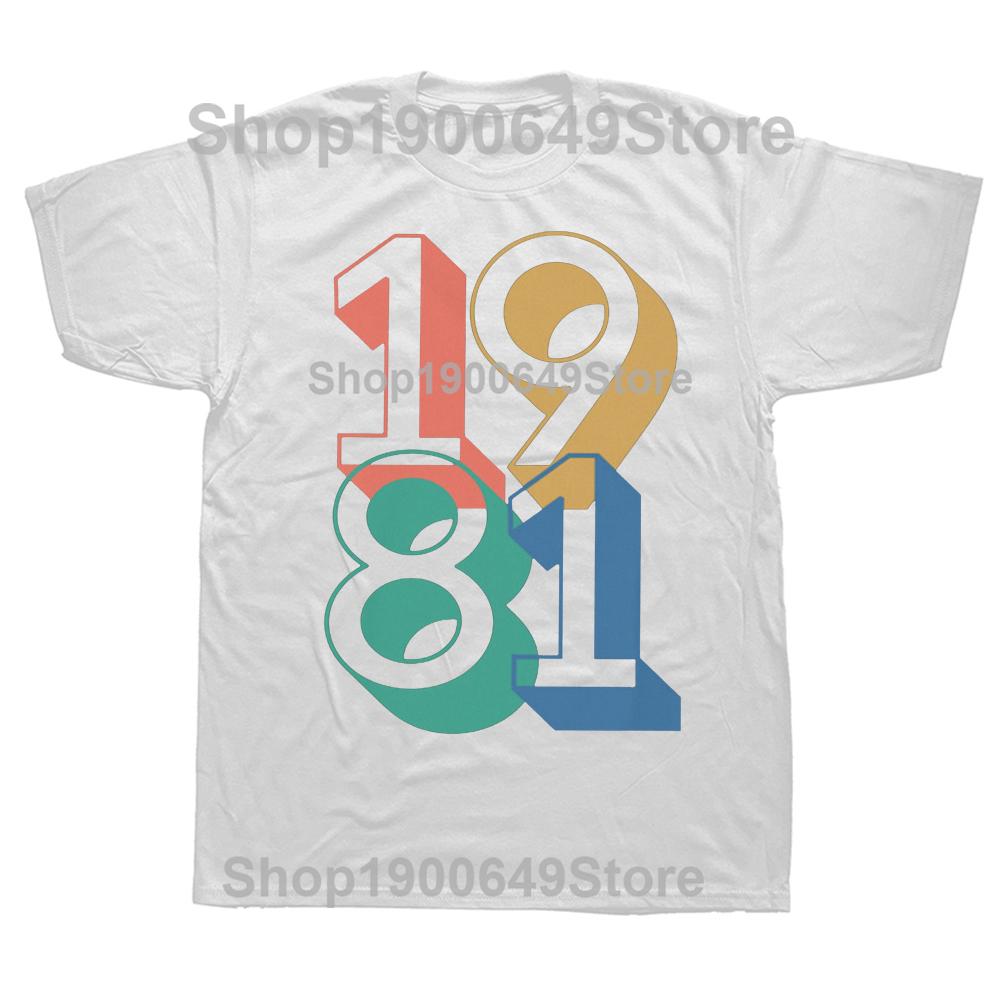 Funny Retro 1981 Vintage Classic T Shirts Summer Style Graphic Cotton Streetwear Short Sleeve Birthday Gifts Tshirt Men