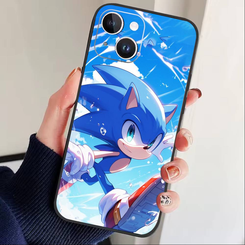 L-Shadow the Hedgehog Phone Case For iPhone 17 16 15 14 13 12 Max Plus Silicone Black Cover