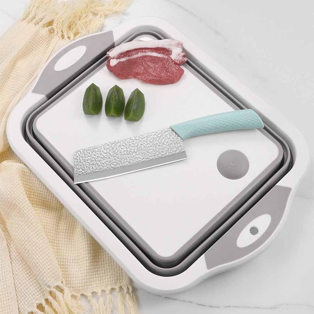 With Colander Collapsible Sink Space Saving Folding Chopping Board  Kitchen Storage
