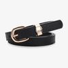 Minimalist Pu Leather Womens Fashion Belt With Gold Buckle For Casual Jeans Styling