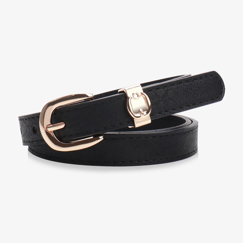 Minimalist Pu Leather Womens Fashion Belt With Gold Buckle For Casual Jeans Styling