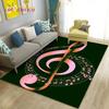 Alfombra grande con notas musicales hermosas en 3D, alfombra para sala de estar, dormitorio, sofá, decoración de cocina, alfombra antideslizante para juegos de niños