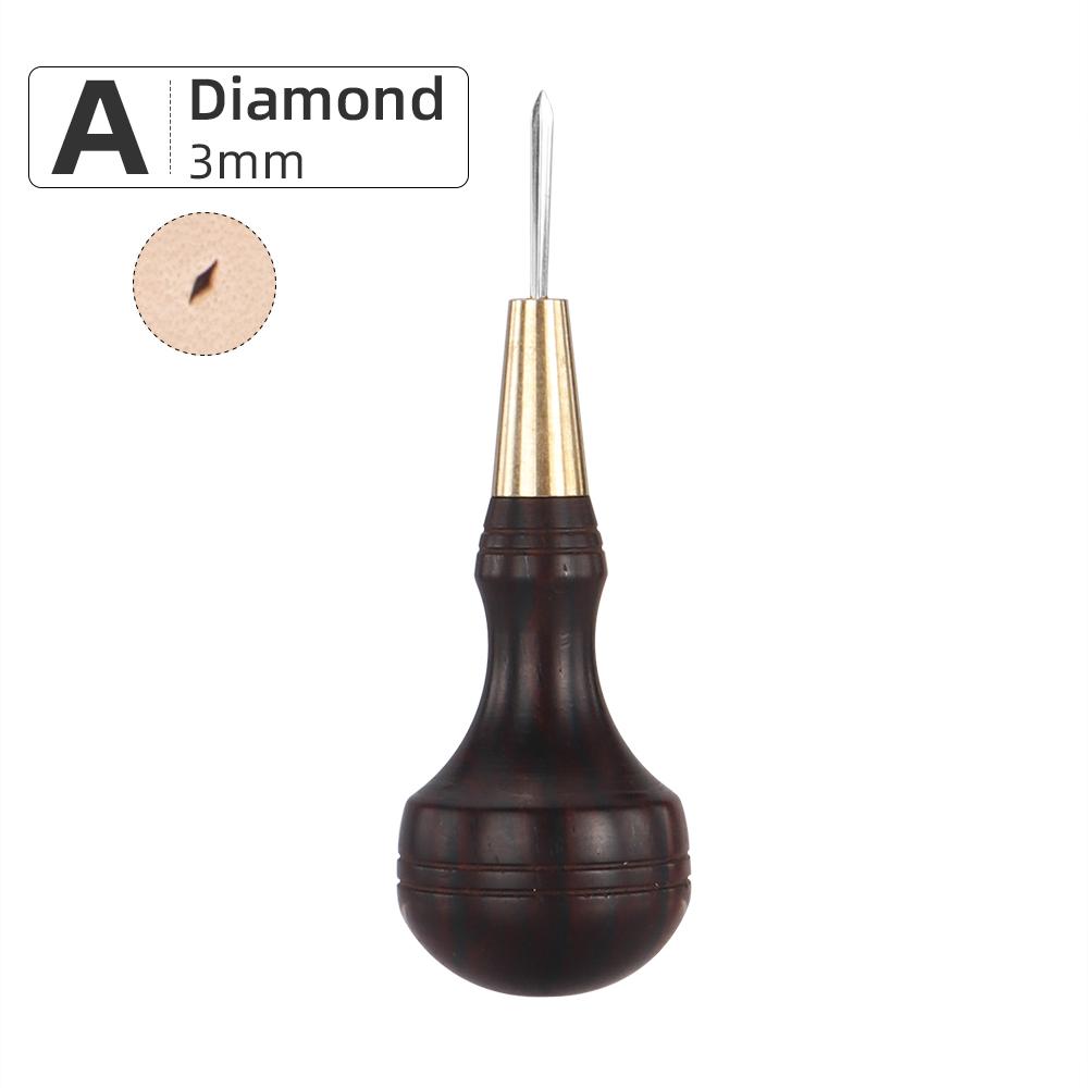 1pcs Leather Hole Punching Awl, Leather Sewing Stitching Hole Cutting Tool, Manual Leather Punch Carving Handicraft Tool