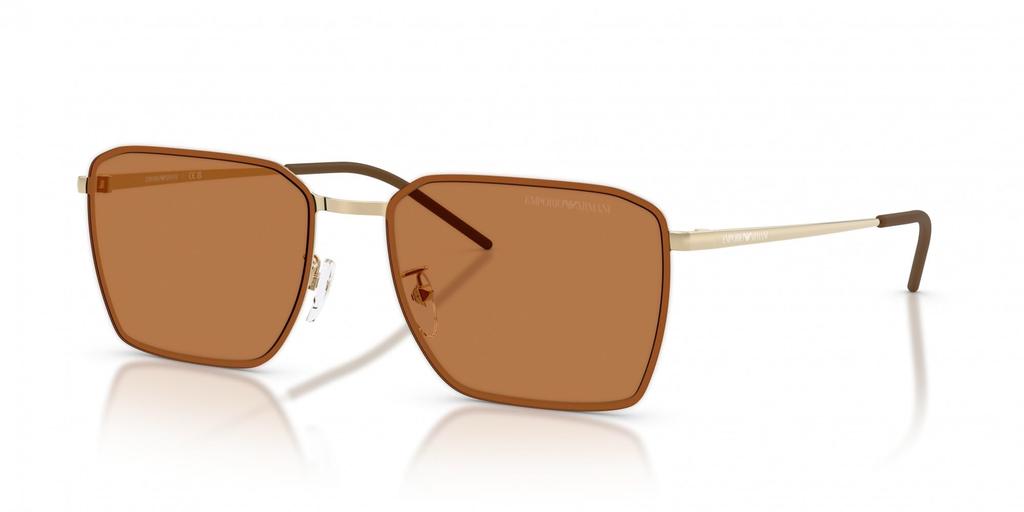 EMPORIO ARMANI SHINY PALE GOLD 30137360 0EA2172D sunglasses, BROWN, 60mm,