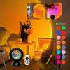 Sunset Light Projection Light With Remote Control 16-Color Night Light RGB Color Changing LED Light Bedroom Photography Prop