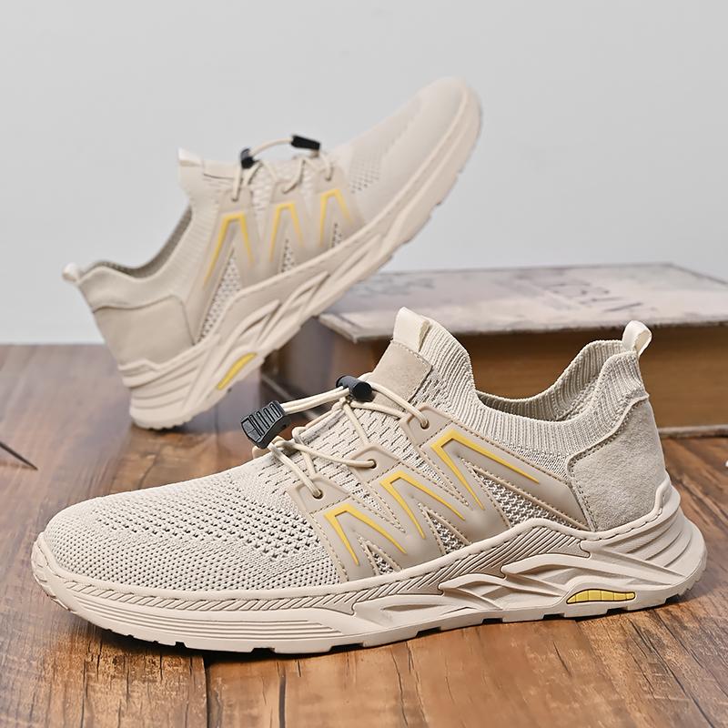 FashionBreathable Men Sport Shoes Simple Breath Mesh Casual Sneakers Lightweight Male Outdoor Running Shoes Lace Up Antiskid Trainers