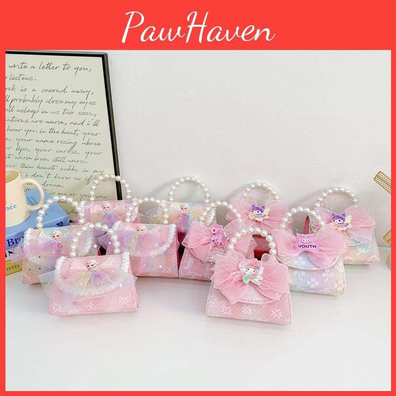 Delightful Princess Pearl Handbag With Colorful Characters For Children Young