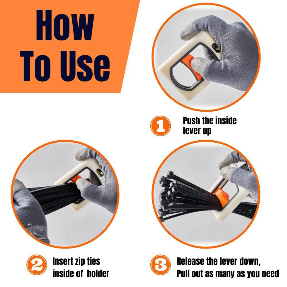 Portable With Buckle Cable Organizer Mountaineering Buckle Design, Zip Tie Storage Tool Portable Luminous Anti Loss Fixator