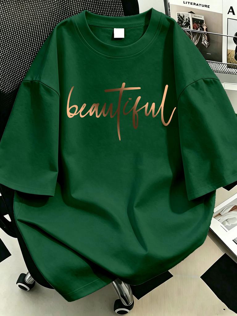 2026 Summer Bestselling Unisexs Pure Cotton Tshirt Casual Fashion Soft and Comfortable Breathable Simple Letter Pattern Print