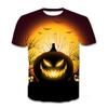 Summer Sports 3D Digital Printing Pumpkin Lantern Series Theme T-shirt Men's Short Sleeve