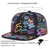 Unisex Hip-Hop-Cap mit Graffiti-Print (88 Buchstaben) – Modische Frühlings- und Herbstmütze für Outdoor-Aktivitäten – Verstellbare Baseballkappe mit Sonnenschutz