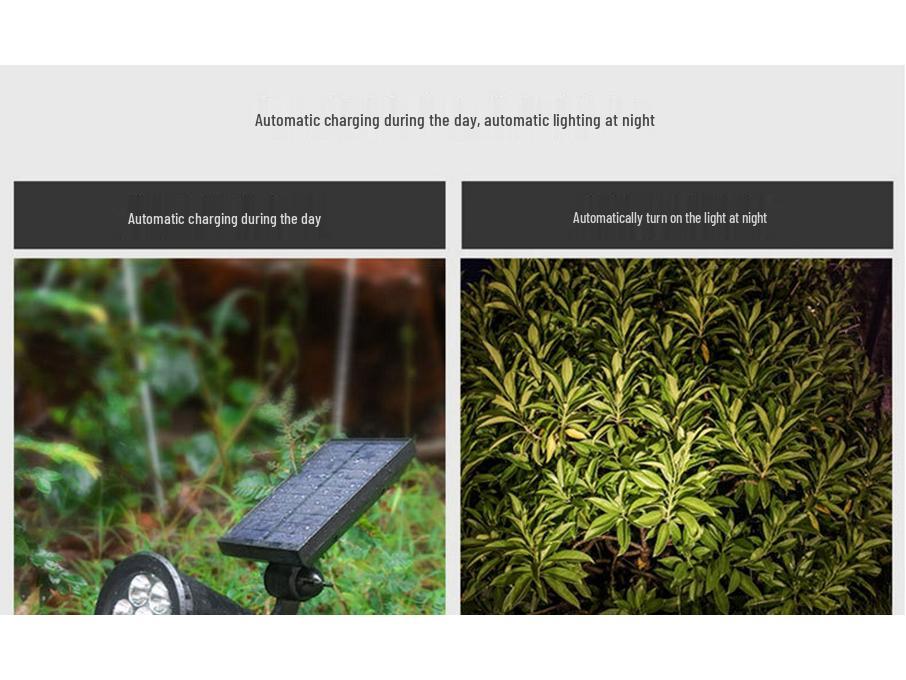 Solar Colorful Outdoor Lawn Spotlight - Automatic Dusk Activation, Ground-Inserted Garden Tree Light