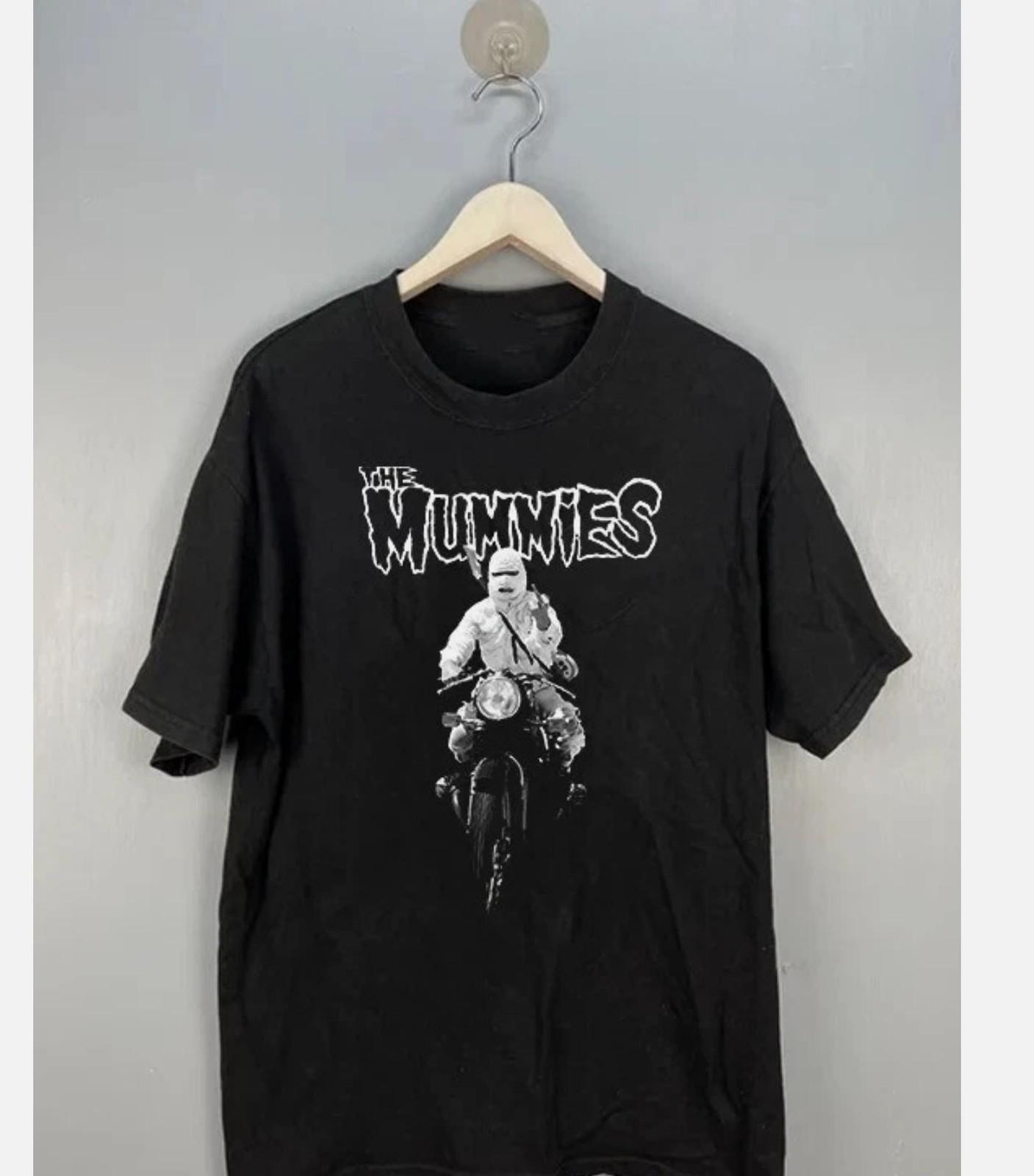 Футболка с принтом группы The Mummies Here Come The Mummies Мотоцикл Полный размер S-5XL S разноцветный