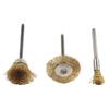 3pcs Copper Wire Wheel Cup Brushes Bits Set Rust Paint Remover For Brushes Drill Rotary Tools Metal Rust Removal Polishing Brush