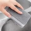 Gray Double-sided Cleaning Sponges Pan Pot Cleaning and Maintenance Washing Sponges Household Scouring Pad Kit Tools Brush