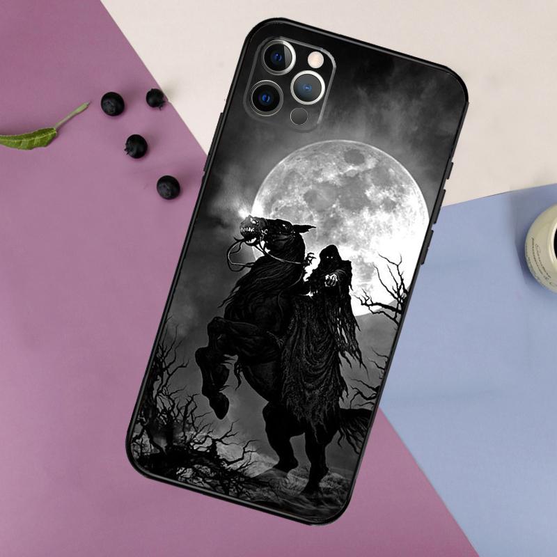 Death Grim Reaper Skull Phone Case For iPhone 16 15 14 13 12 11 17 Pro Max 13 mini 16 Plus 16e 17 Air Bumper Cover