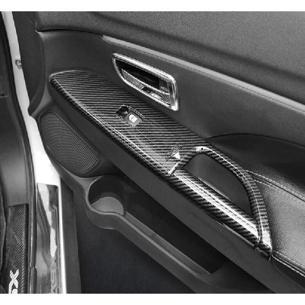 For Mitsubishi RVR ASX Outlander Sport ES   Carbon Fiber Style Door Window Armrest Cover Switch Panel Trim Molding