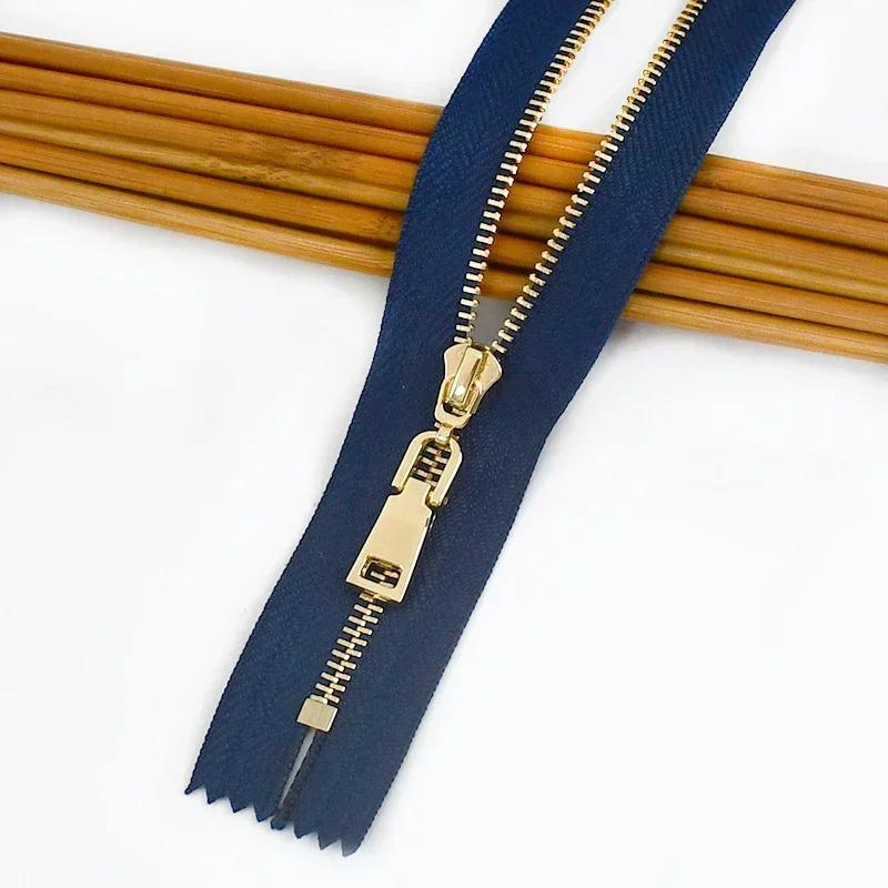 5Pcs Meetee 15/18/20/25/30cm 3# Metal Zippers Close-End Auto Lock Zips for Bag Garment Zip Closure Repair Sewing Accessories