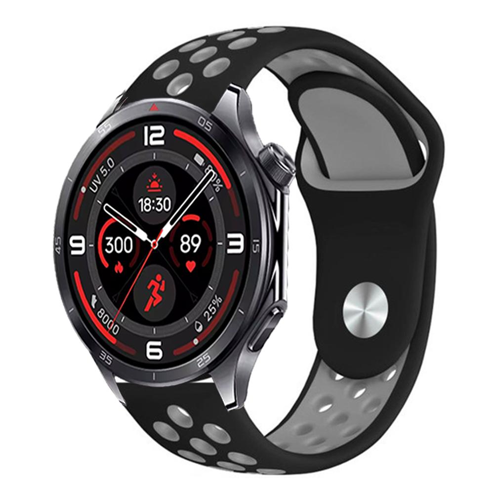 18mm 22mm 20mm Zweifarbiges Silikonarmband für Oneplus Watch 3 43mm 46mm/Lite/2R Atmungsaktives Armband für OPPO Watch S/X2 mini Band