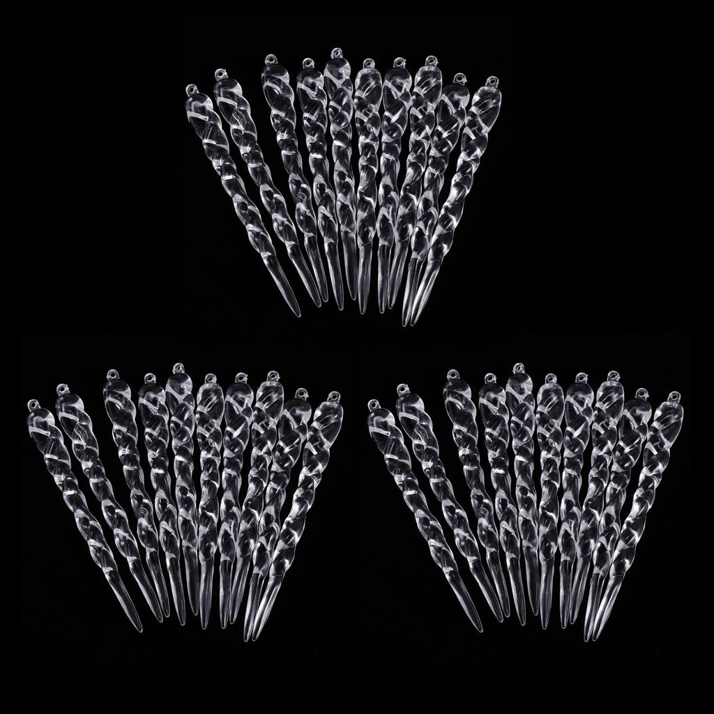 

Набор прозрачных акриловых сосулек для украшения дома, 30 штук