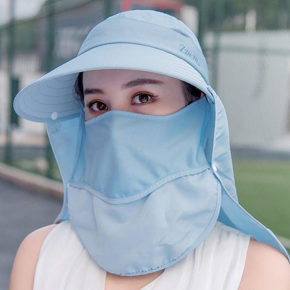 UV Protection Tea Picking Cap Anti-uv Beach Cap Detachable Fisherman Cap  Women