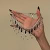 Diamond crystal tassel necklace y2k dark style stylishtrendy clavicle chain