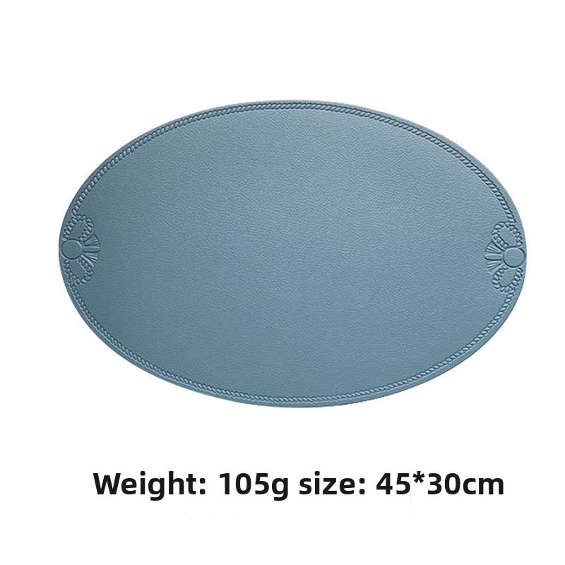 Retro Imitation Leather Placemat Waterproof and Oil-proof Western Dining Mat Nordic Thermal Insulation Mat Table Mat Household Anti-scalding Mat