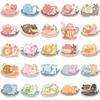 50 Cartoon Colorful Snail Doodle Stickers Trolley Box Water Cup Diary Waterproof DIY Stickers