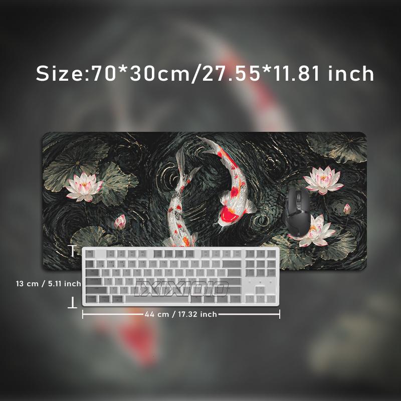Mouse Pad Red Koi Art Gaming XL HD Mousepad XXL Desk Mats Mechanical Keyboard Pad Soft Carpet Non-Slip Desktop Mouse Pad