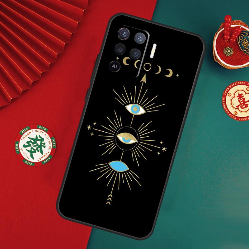 Evil Eye Hamsa Case For Oppo A76 A16 A96 A17 A60 A40 A80 A98 A58 A78 A18 A38 A57 A74 A54 A94 A15 A5 A6 Pro