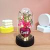 1 Piece Valentine's Day Gift Gypsophila Love Heart Flower Bouquet With Lamp Night Light Acrylic Cover Home Decoration Crafts