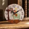 Silent Movement Wooden Wall Clock Non-Ticking Antique Wall Clock Desk Table Clock  Bar Decoration