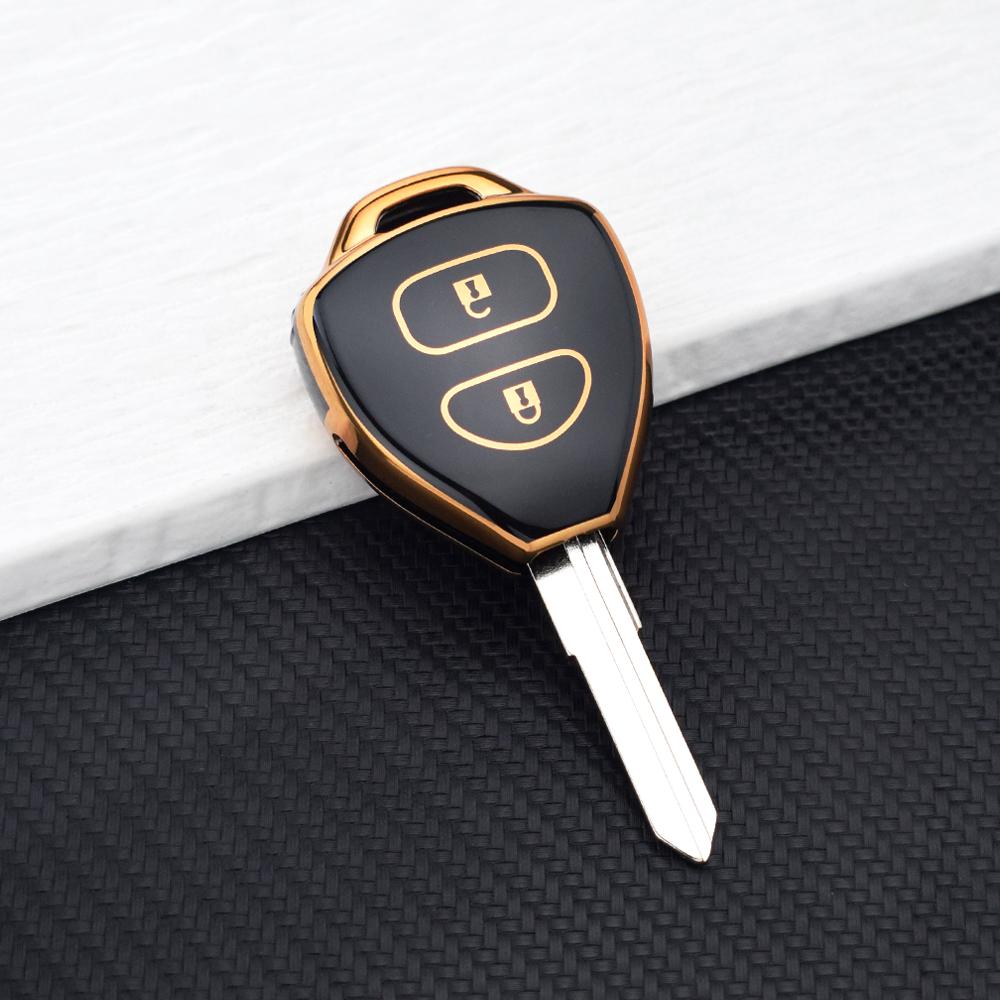 

Protective Cover For Toyota Auris HiLux Corolla Fortuner Prado Verso Camry Reiz Yaris Vitz Vios Rav4 Ractis Car Key Case Holder