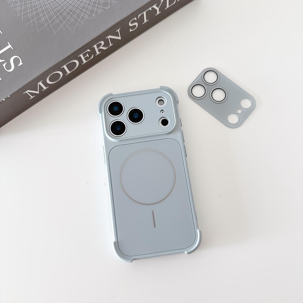 For Magsafe Magnetic Shockproof Silicone Bumper Phone Case For iPhone 17 Air 16 15 14 13 12 Pro Max Matte Hard PC Back Cover