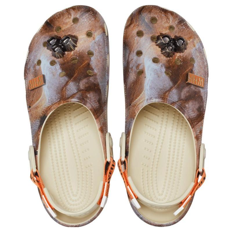 WHR X Crocs Classic Clog EVA Wear-Resistant Non-Slip Sports Sandals, Unisex Brown, Purple, and Orange