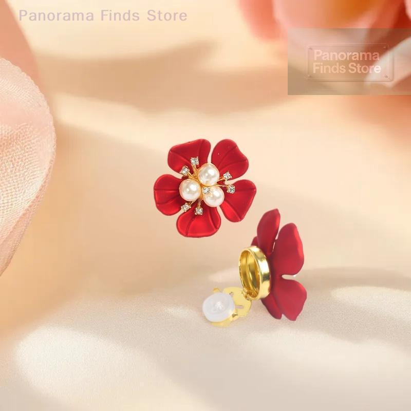 2pcs Floral Button Covers Seamless Sewing Shirt Dress Fashion Clip Decorative Clothing Accessory