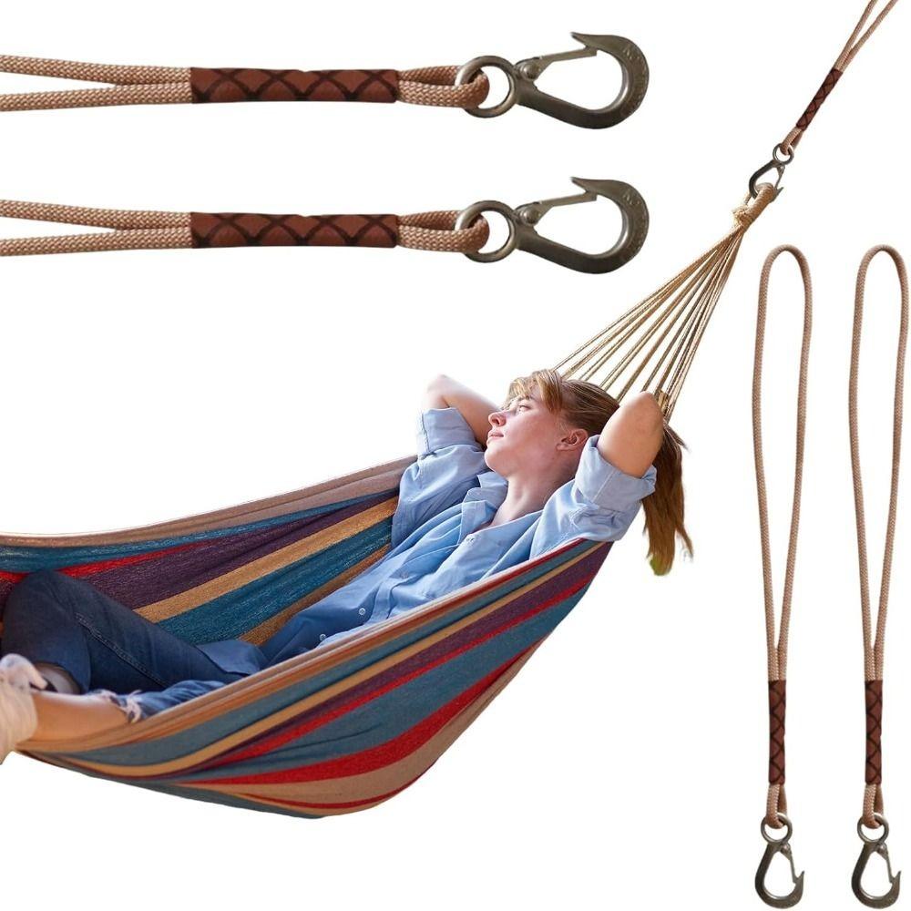 60/120cm Swing Suspension Rope Heavy Duty Hammock Chair Connection Rope Tie-Down Straps  Hammocks