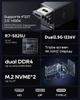 AOOSTAR WTR PRO Mini-PC mit 4-Bay NAS AMD Ryzen 7 5825u 4C/4T, Bis zu 3,60 GHz, Unterstützt 2,5/3,5" HDD * 4, NVME SSD * 1 Computer Büroarbeit