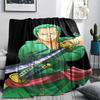 One Piece Character Print Flannel Blanket,High Quality Comfortable for All Seasons,Home Decor,Warmth and Comfort,Perfect for Christmas Gifts