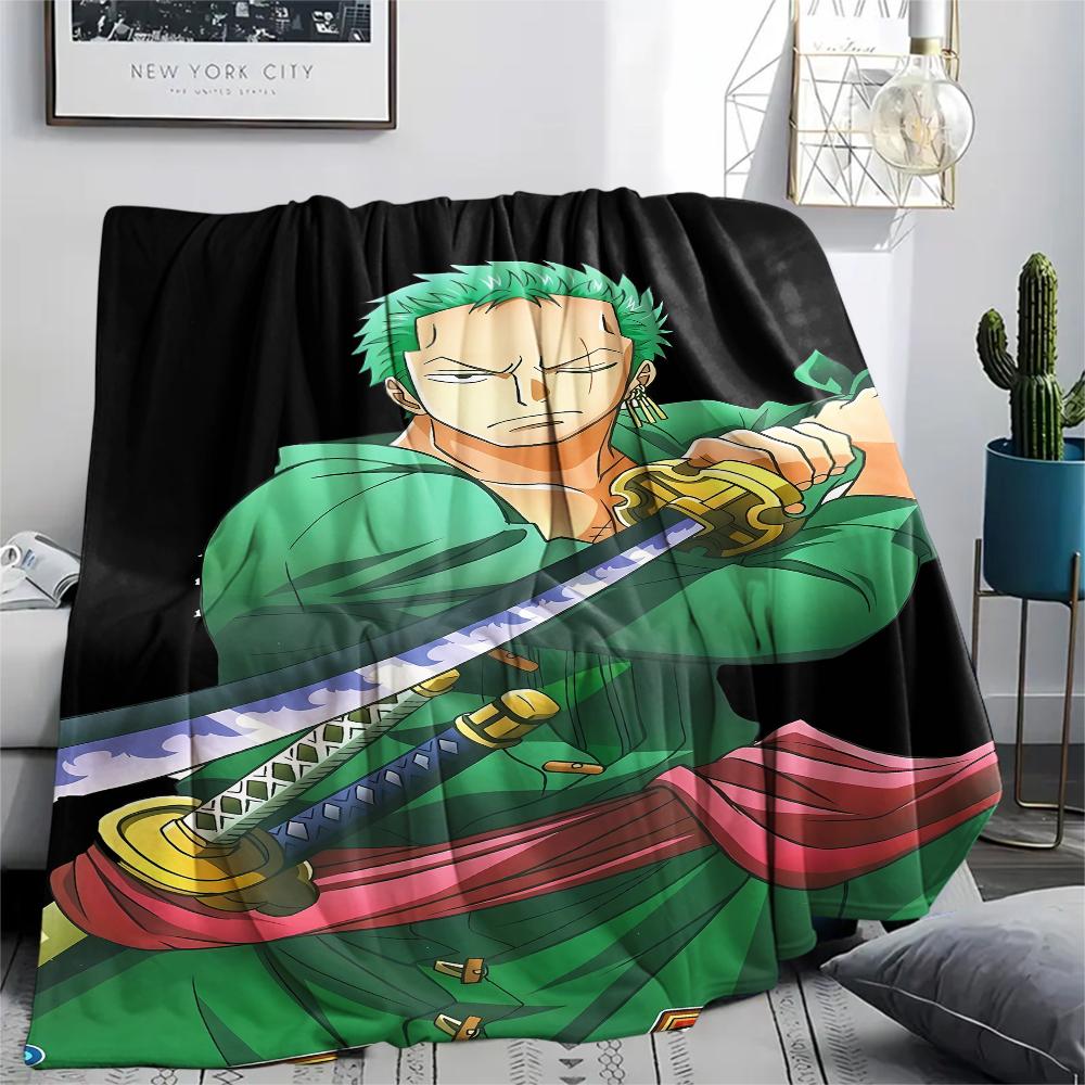 One Piece Character Print Flannel Blanket,High Quality Comfortable for All Seasons,Home Decor,Warmth and Comfort,Perfect for Christmas Gifts