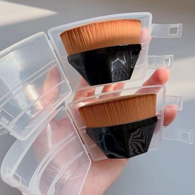 Pennello per fondotinta Traceless, pennello per fard correttore, pennello per il trucco portatile antiaderente multifunzionale per cipria, strumento per il trucco di bellezza per la pelle con setole morbide.