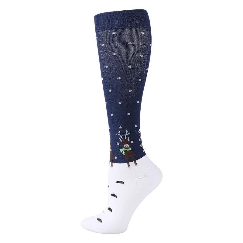 

Unisex Knee-High Compression Socks for Christmas & Halloween L/XL