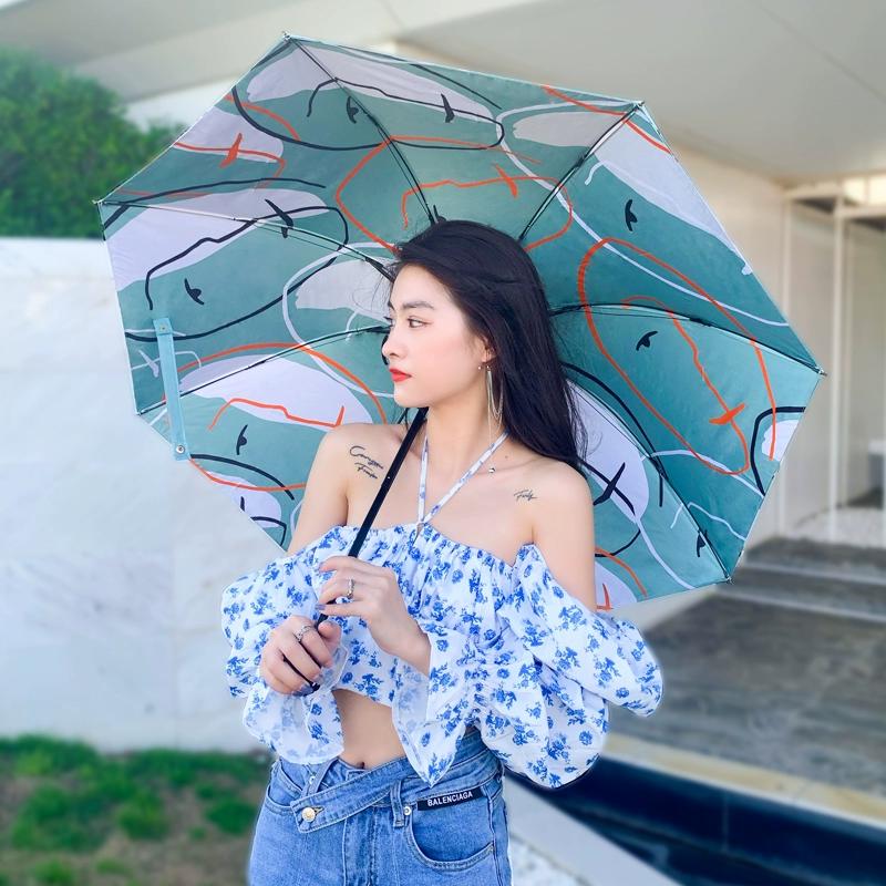 

Маленький свежий двухсторонний печатный цветок двухслойный солнцезащитный зонт виниловый зонт-тент двойного назначения богиня защита от ультрафиолета