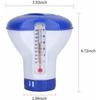 Distributeur de Chlore Flottant de 12,7 cm pour Piscine, Spa, Jacuzzi (Bleu et Blanc)