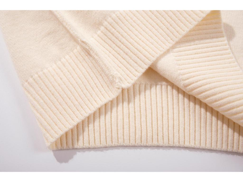 STONE Unisex Spring/Autumn Loose Knit Sweater - Solid Color, Long Sleeve, Round Neck
