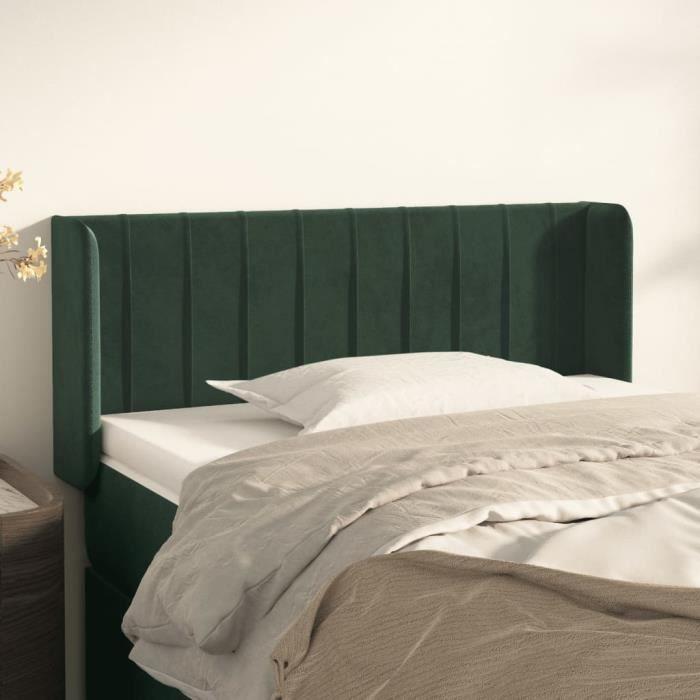VidaXL Headboard with Ears Dark Green 83x16x78-88 Cm Velvet3119039