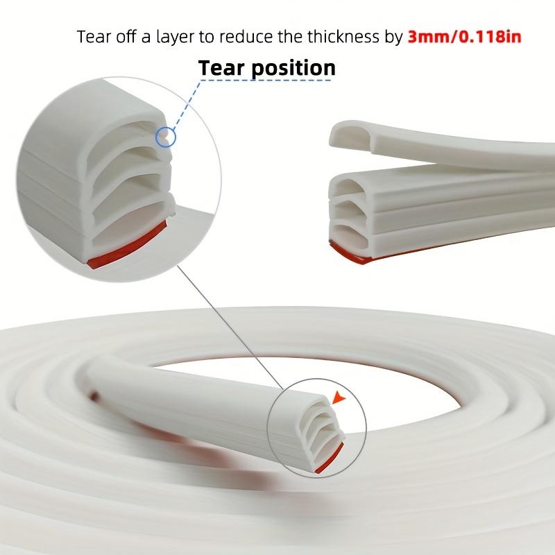 6m Door & Window Soundproof & Anti-Collision Sealing Strip, Porous Design, Windproof & Thermal Insulation. Adjustable Thickness