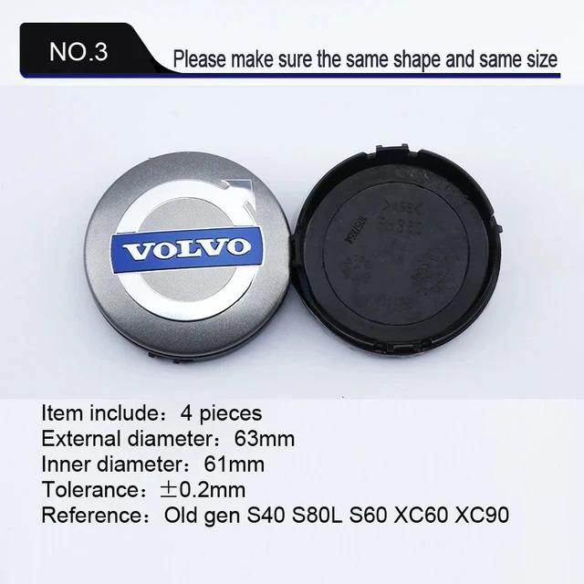 4 ks středových krytek kol pro auto, krytky středů nábojů pro Volvo XC90 V90 V60 XC60 V40 S80 S60 S90 C40 XC40 V70 XC70 C30 C70 EX90 Rdesign