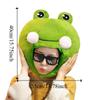 Creative Big Frog Eyes Frog Hat Novelty Material Cartoon Headgear Cap Green Funny Frog Headgear Dress Up Photo Props